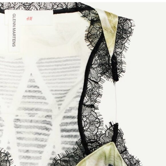 NWT Glenn Martens x H&M Printed Satin Maxi Dress sz M - Picture 5 of 8